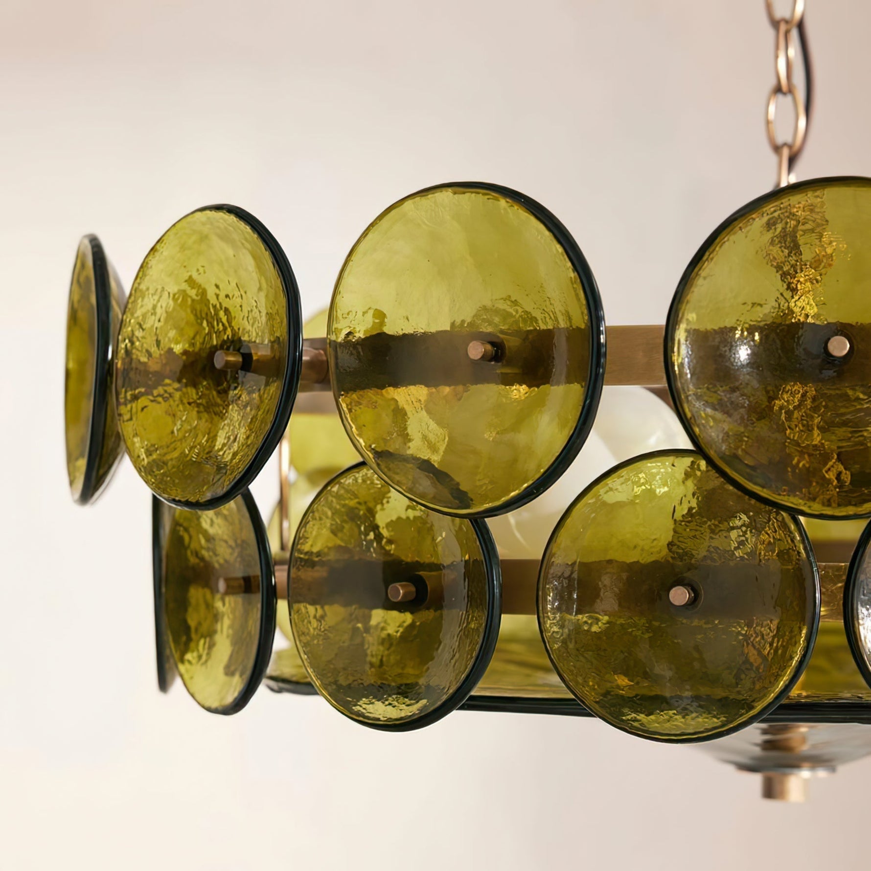 Aurora Chandelier Murano Glass Disc Vintage - Lamp Outdoor