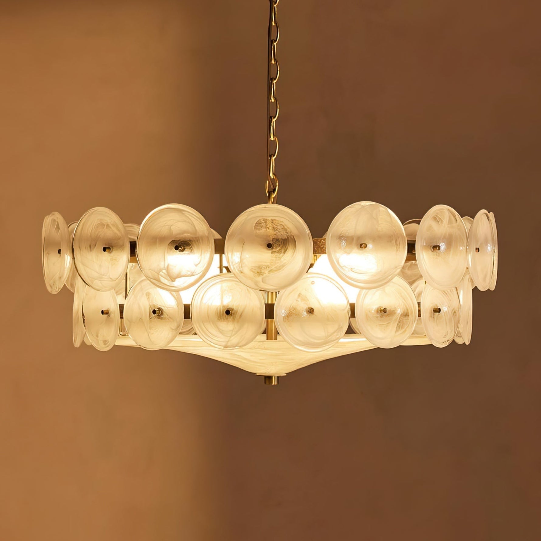 Aurora Chandelier Murano Glass Disc Vintage - Lamp Outdoor