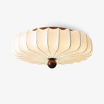 Zotala Petal Fabric Wood Flush Mount Ceiling Light - Lamp Outdoor