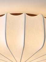 Zotala Petal Fabric Wood Flush Mount Ceiling Light - Lamp Outdoor