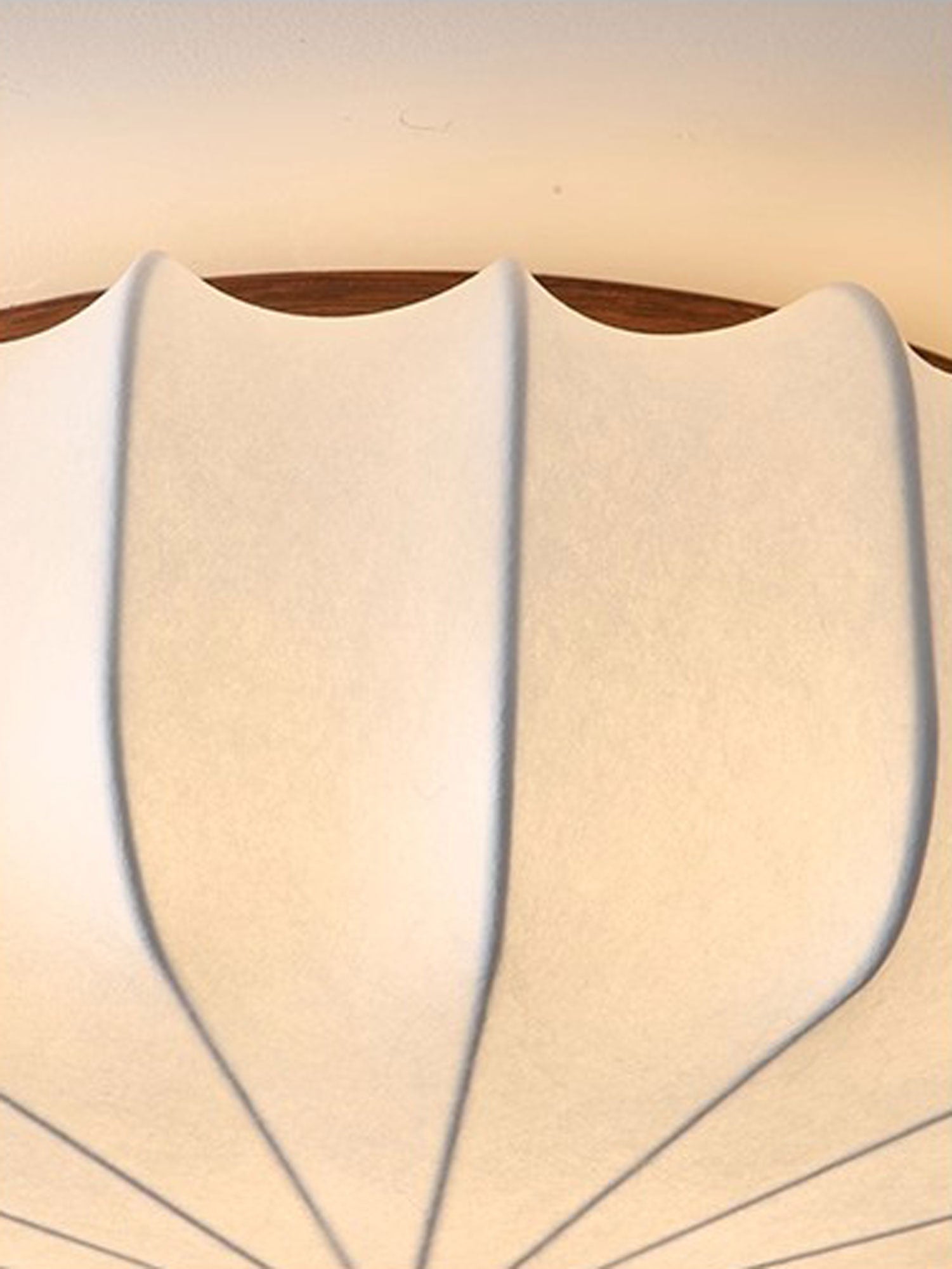 Zotala Petal Fabric Wood Flush Mount Ceiling Light - Lamp Outdoor