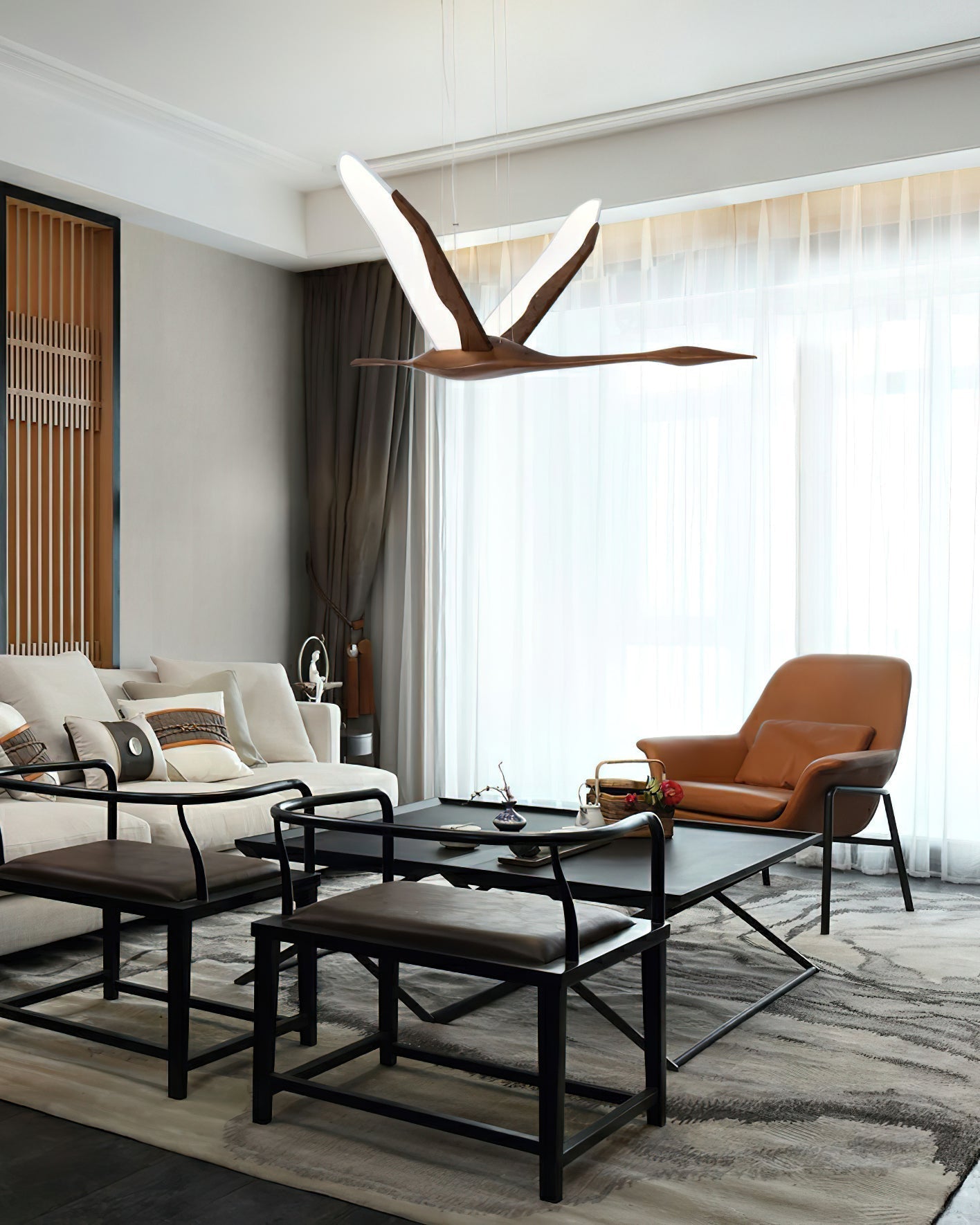 Solitude Crane Pendant Lamp - Lamp Outdoor