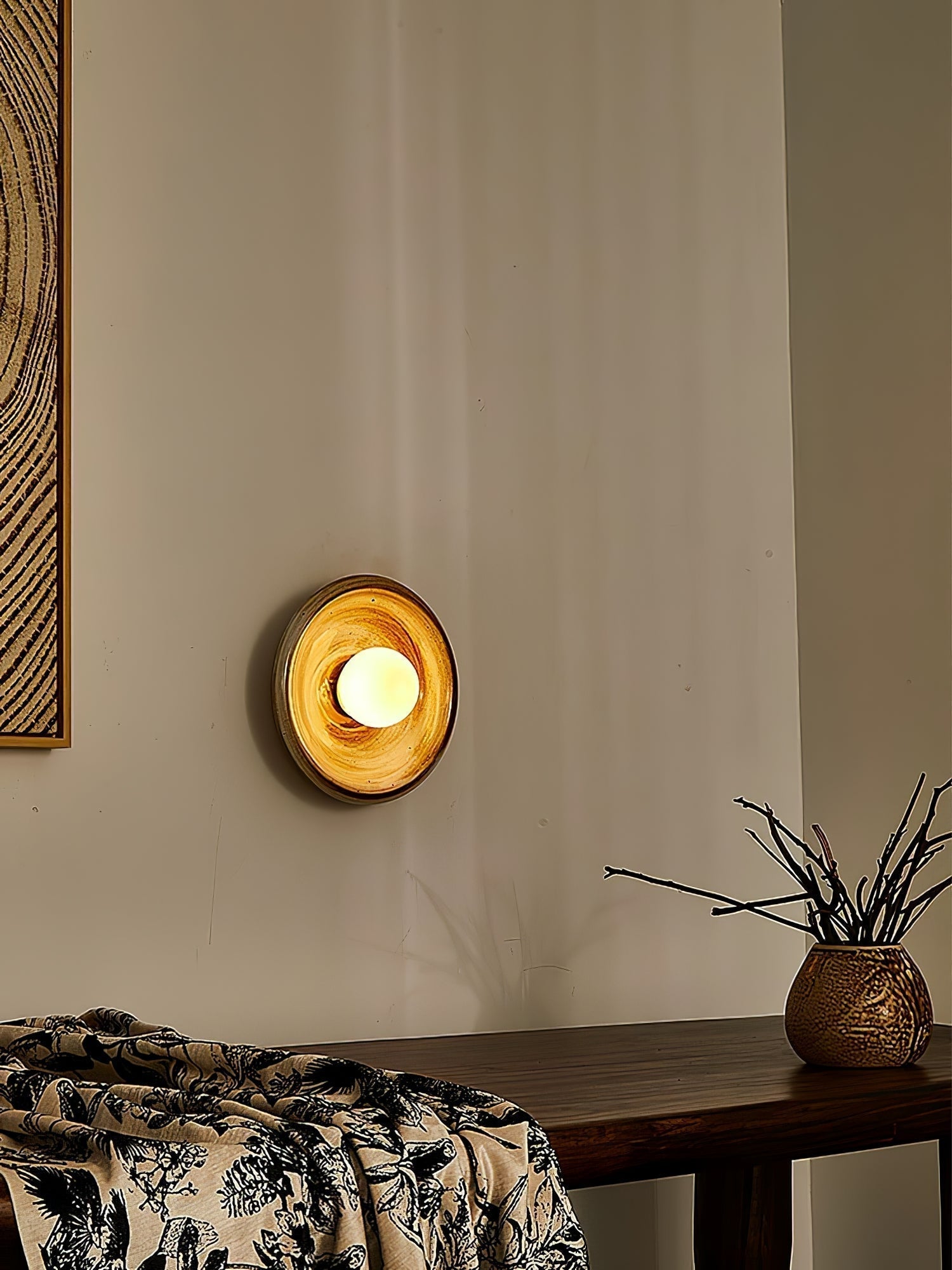 Solace Rustic Marble Wall Lamp - Lamp Outdoor