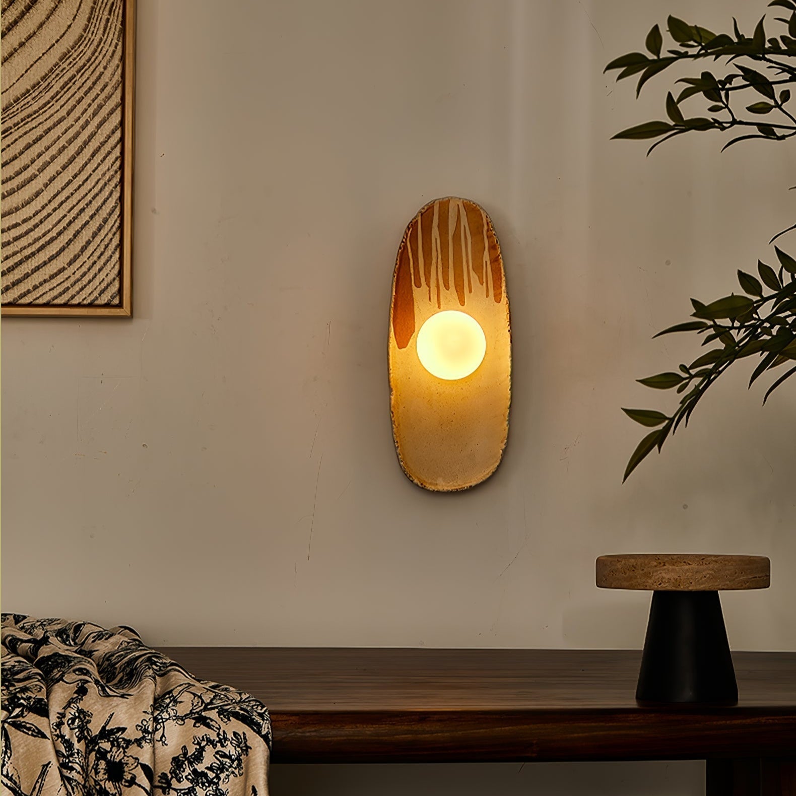 Solace Rustic Marble Wall Lamp - Lamp Outdoor
