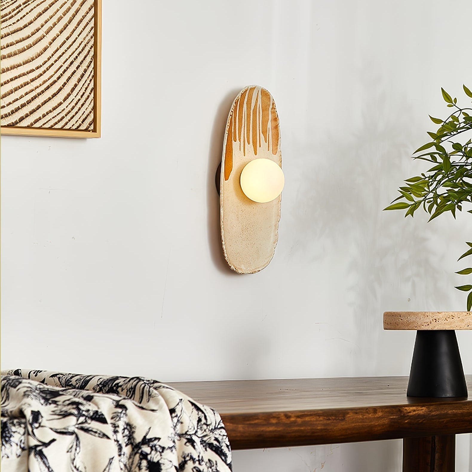 Solace Rustic Marble Wall Lamp - Lamp Outdoor