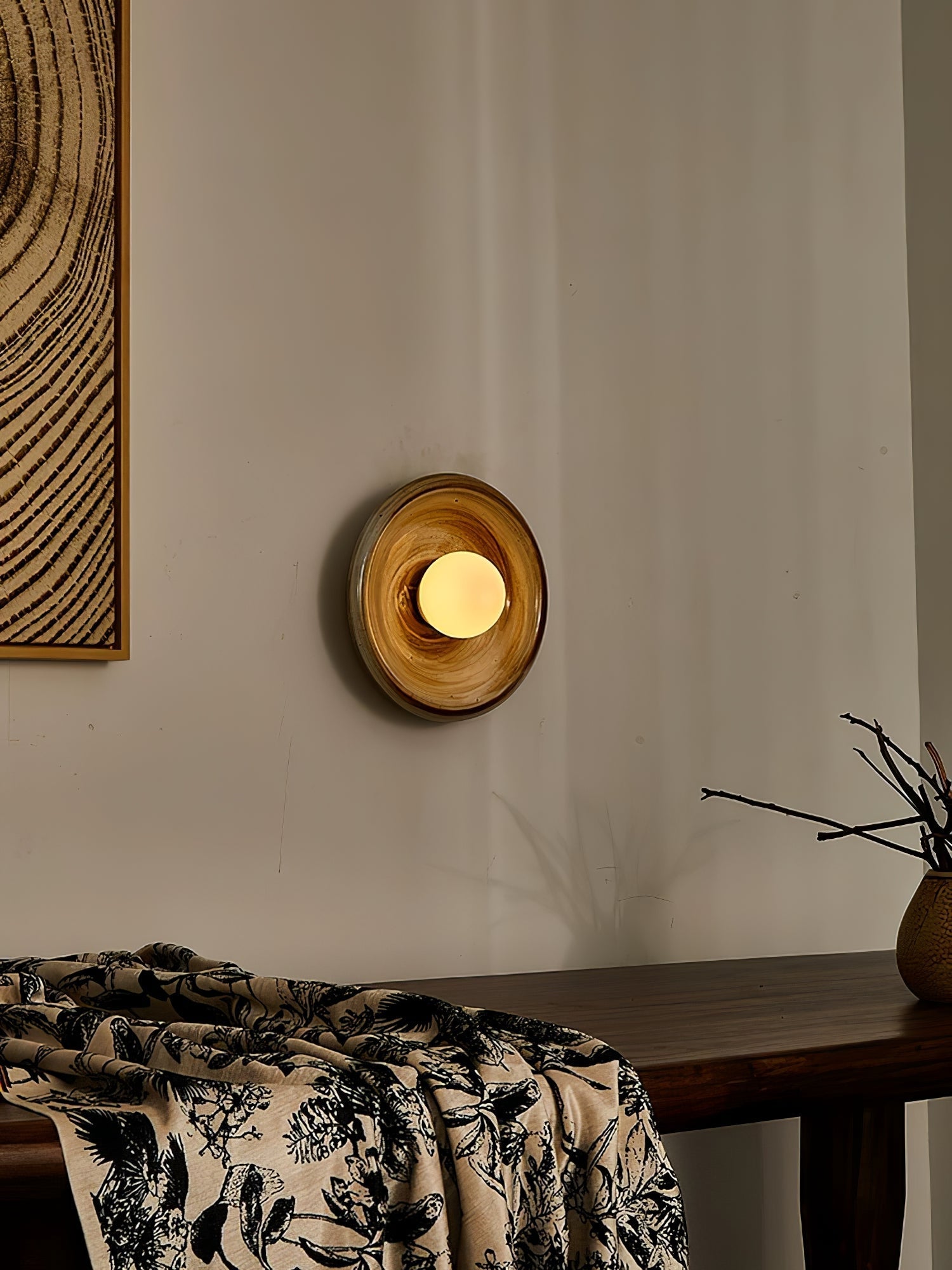Solace Rustic Marble Wall Lamp - Lamp Outdoor