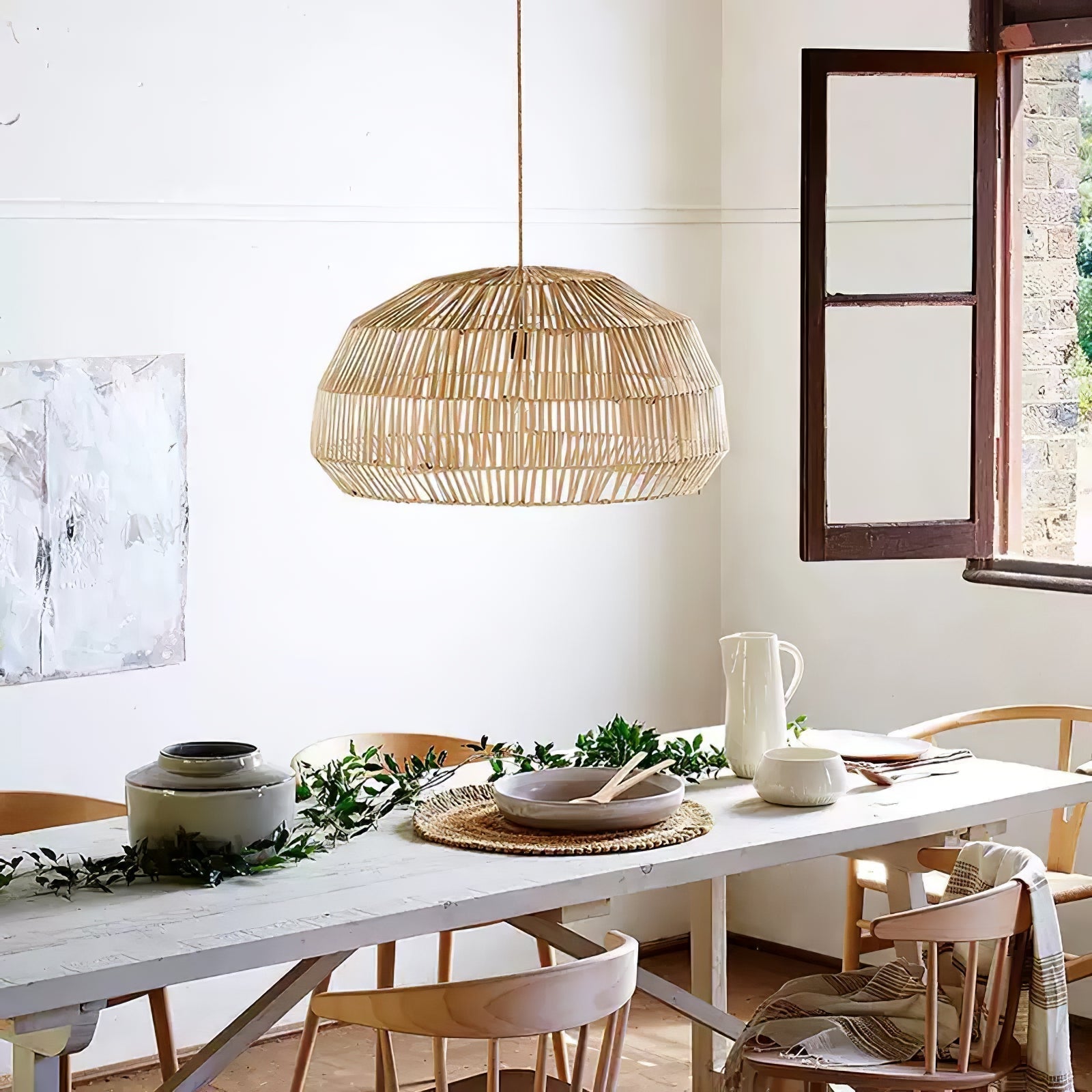 Cucarel Rattan Pendant Light - Lamp Outdoor