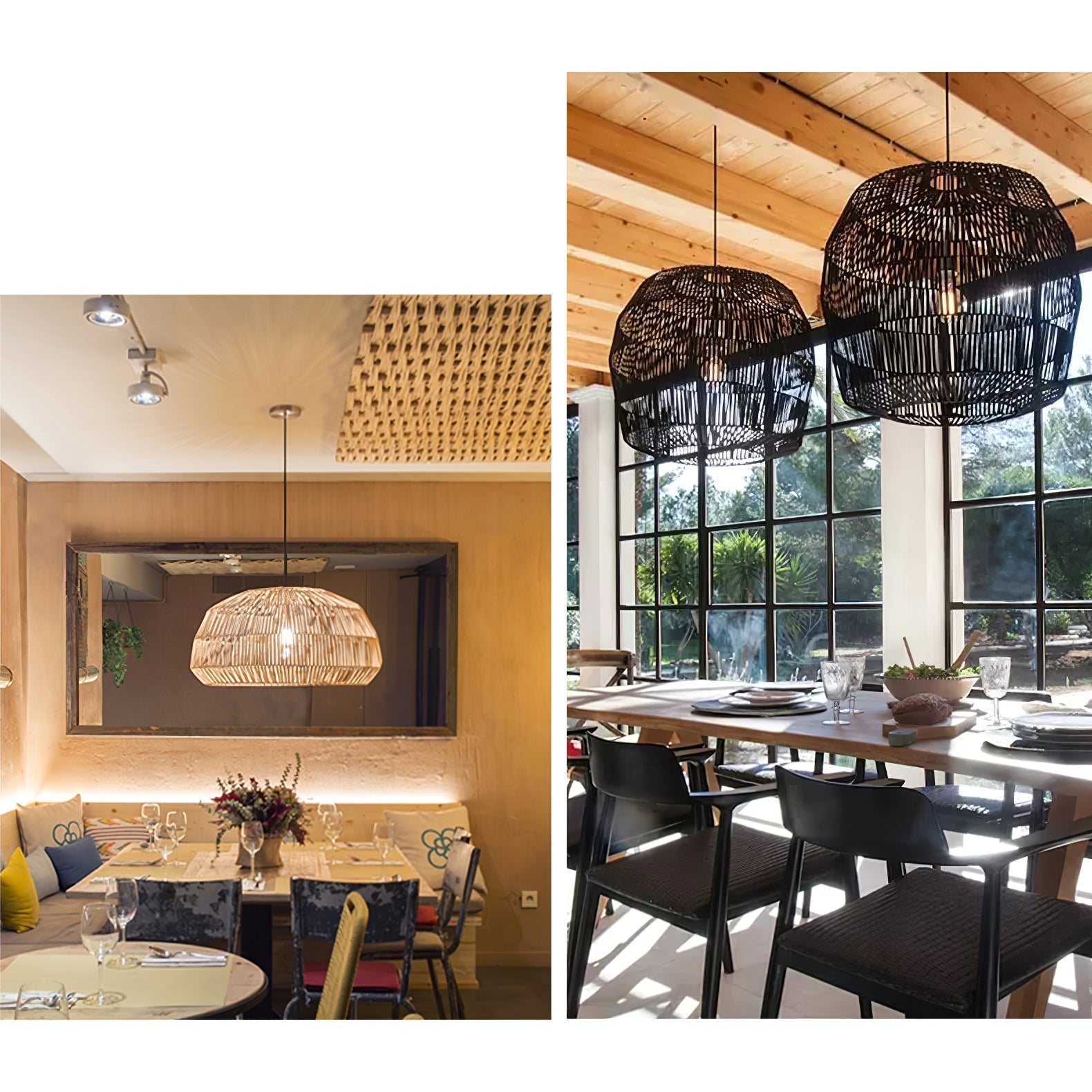 Cucarel Rattan Pendant Light - Lamp Outdoor