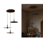 Syrinyra Sculptural Wood Disc Pendant Light - Lamp Outdoor