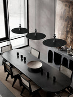 Syrinyra Sculptural Wood Disc Pendant Light - Lamp Outdoor