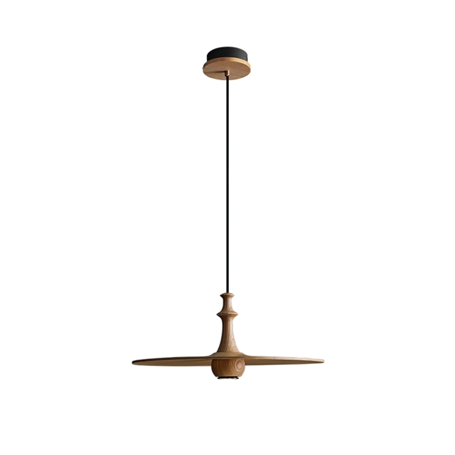 Syrinyra Sculptural Wood Disc Pendant Light - Lamp Outdoor