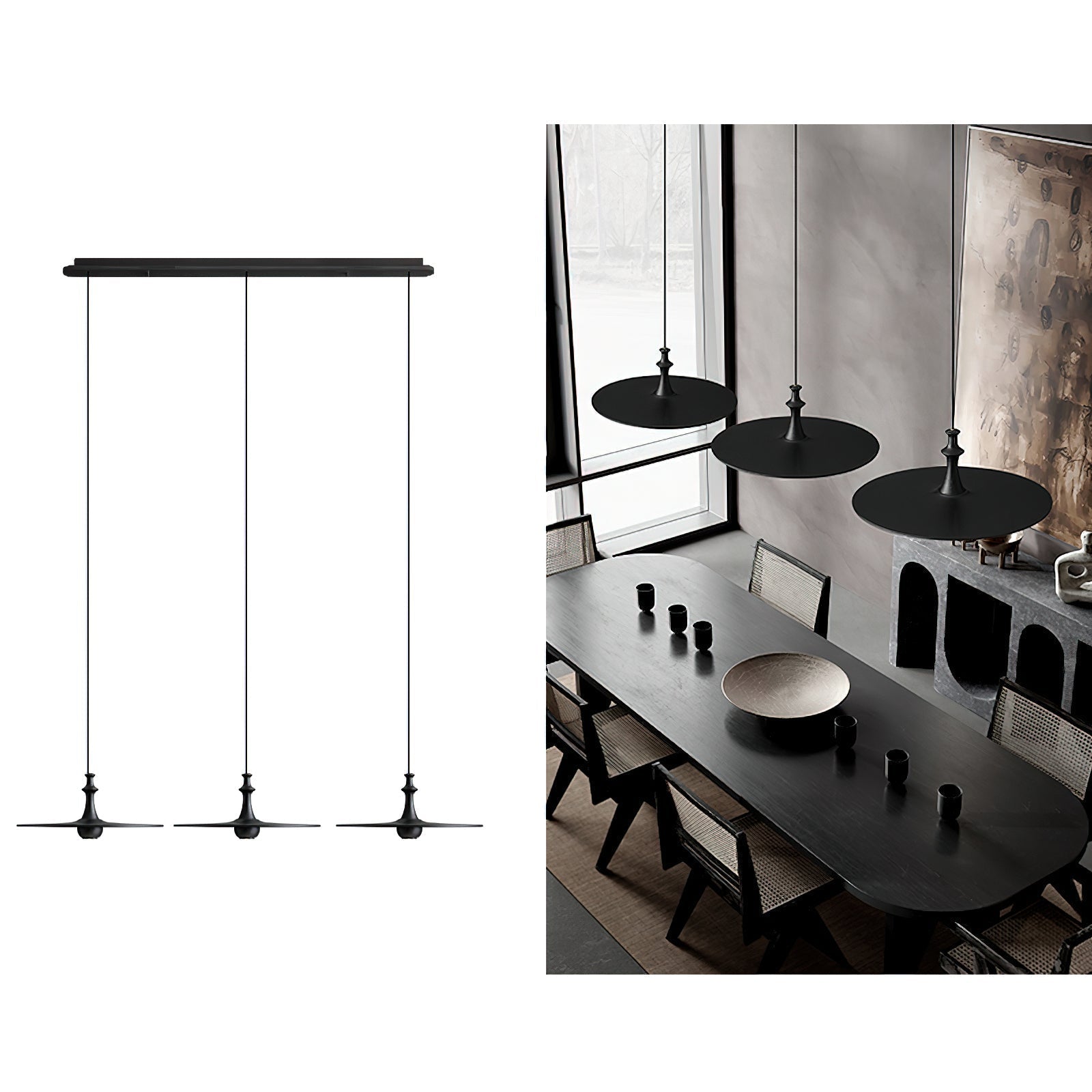 Syrinyra Sculptural Wood Disc Pendant Light - Lamp Outdoor