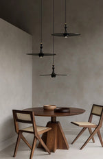 Syrinyra Sculptural Wood Disc Pendant Light - Lamp Outdoor