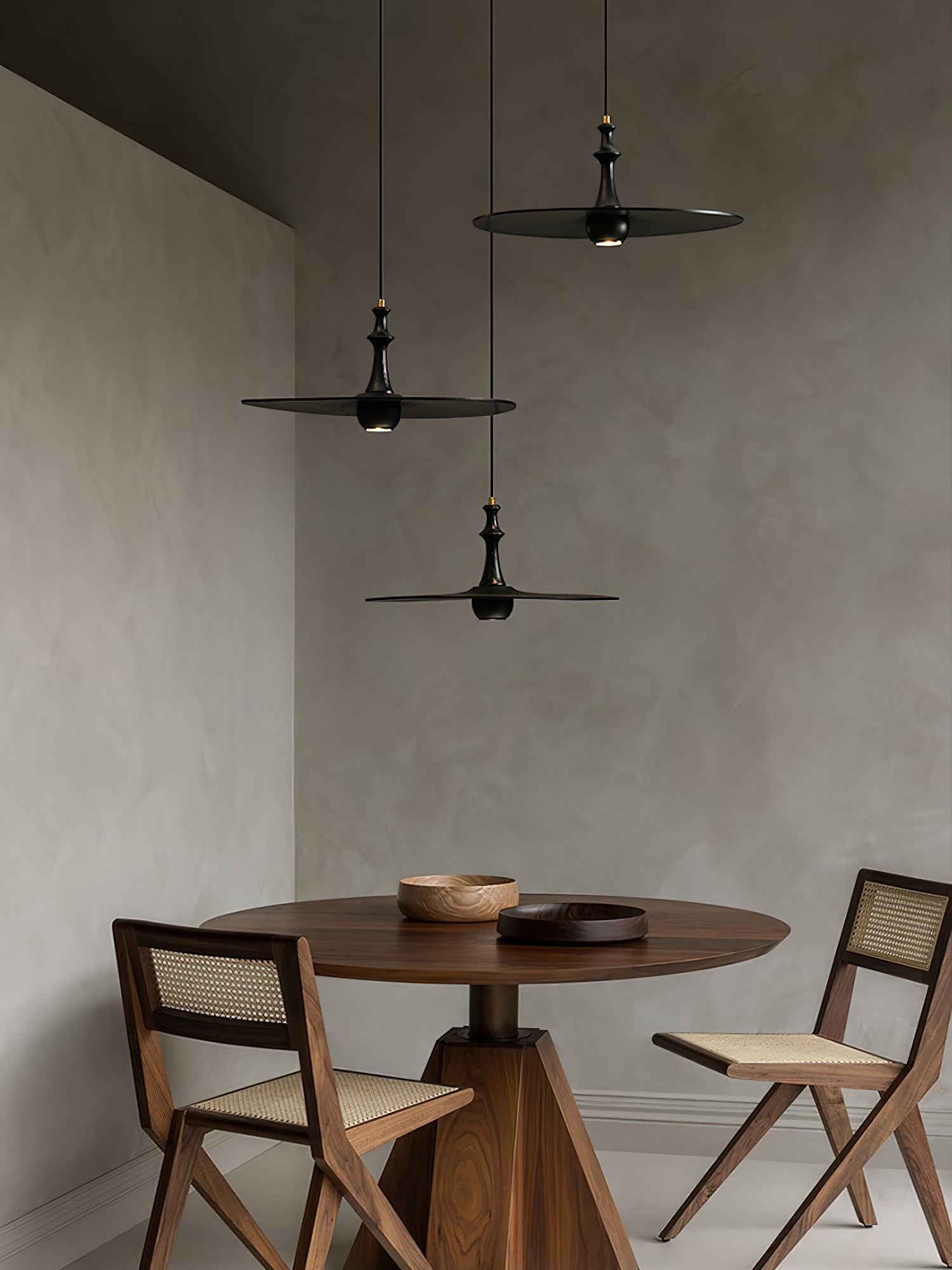 Syrinyra Sculptural Wood Disc Pendant Light - Lamp Outdoor