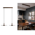 Syrinyra Sculptural Wood Disc Pendant Light - Lamp Outdoor