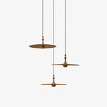 Syrinyra Sculptural Wood Disc Pendant Light - Lamp Outdoor