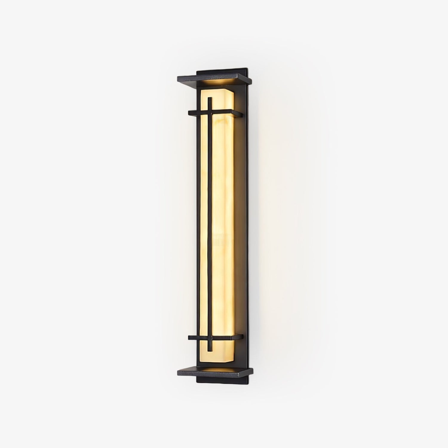Square Outdoor Wall Light Imitation Alabaster Waterproof - Lamp Outdoor