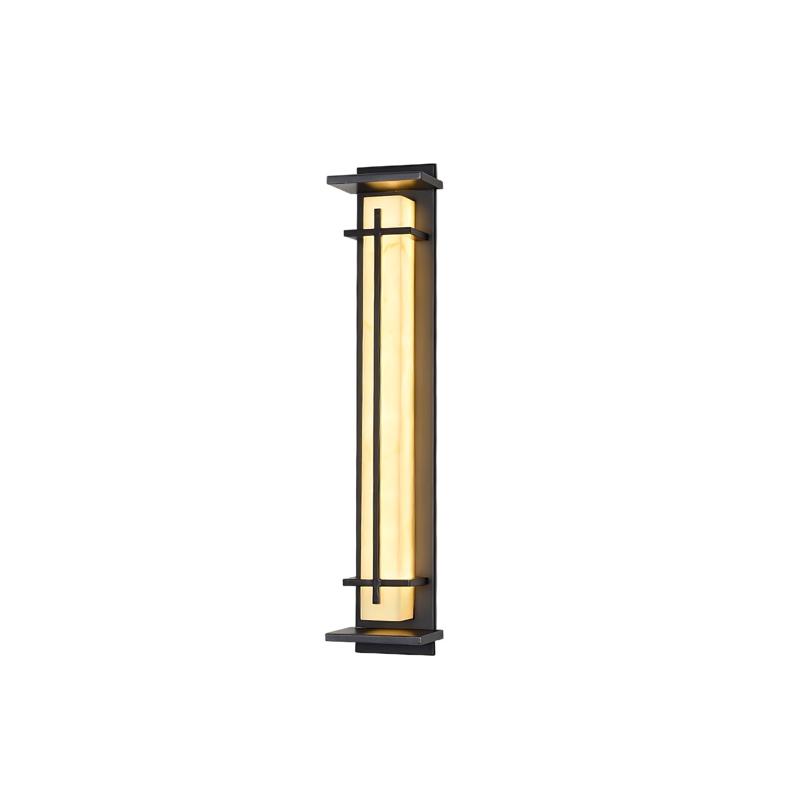 Square Outdoor Wall Light Imitation Alabaster Waterproof - Lamp Outdoor