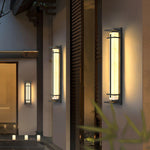 Square Outdoor Wall Light Imitation Alabaster Waterproof - Lamp Outdoor