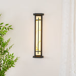 Square Outdoor Wall Light Imitation Alabaster Waterproof - Lamp Outdoor