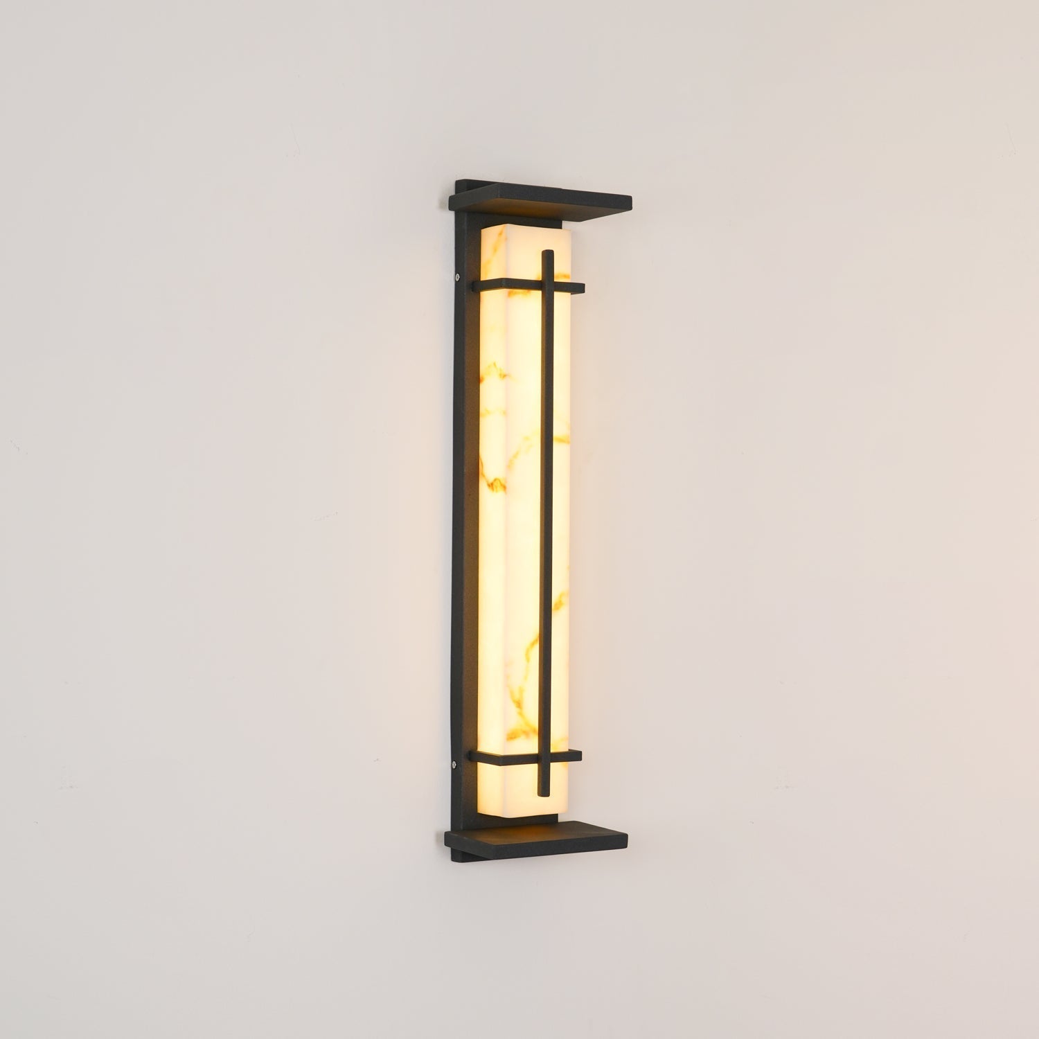 Square Outdoor Wall Light Imitation Alabaster Waterproof - Lamp Outdoor