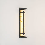 Square Outdoor Wall Light Imitation Alabaster Waterproof - Lamp Outdoor