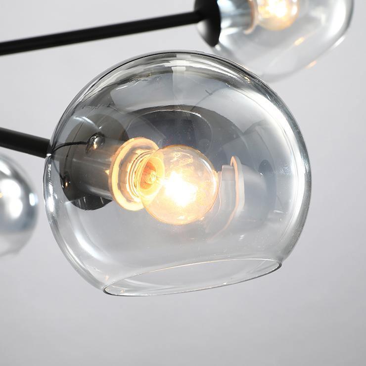 Solara Chandelier Staggered Glass 6-Light - Letslighting