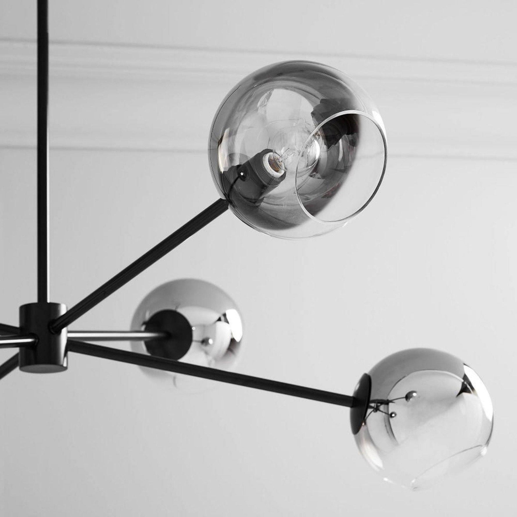 Solara Chandelier Staggered Glass 6-Light - Letslighting