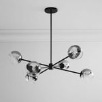 Solara Chandelier Staggered Glass 6-Light - Letslighting