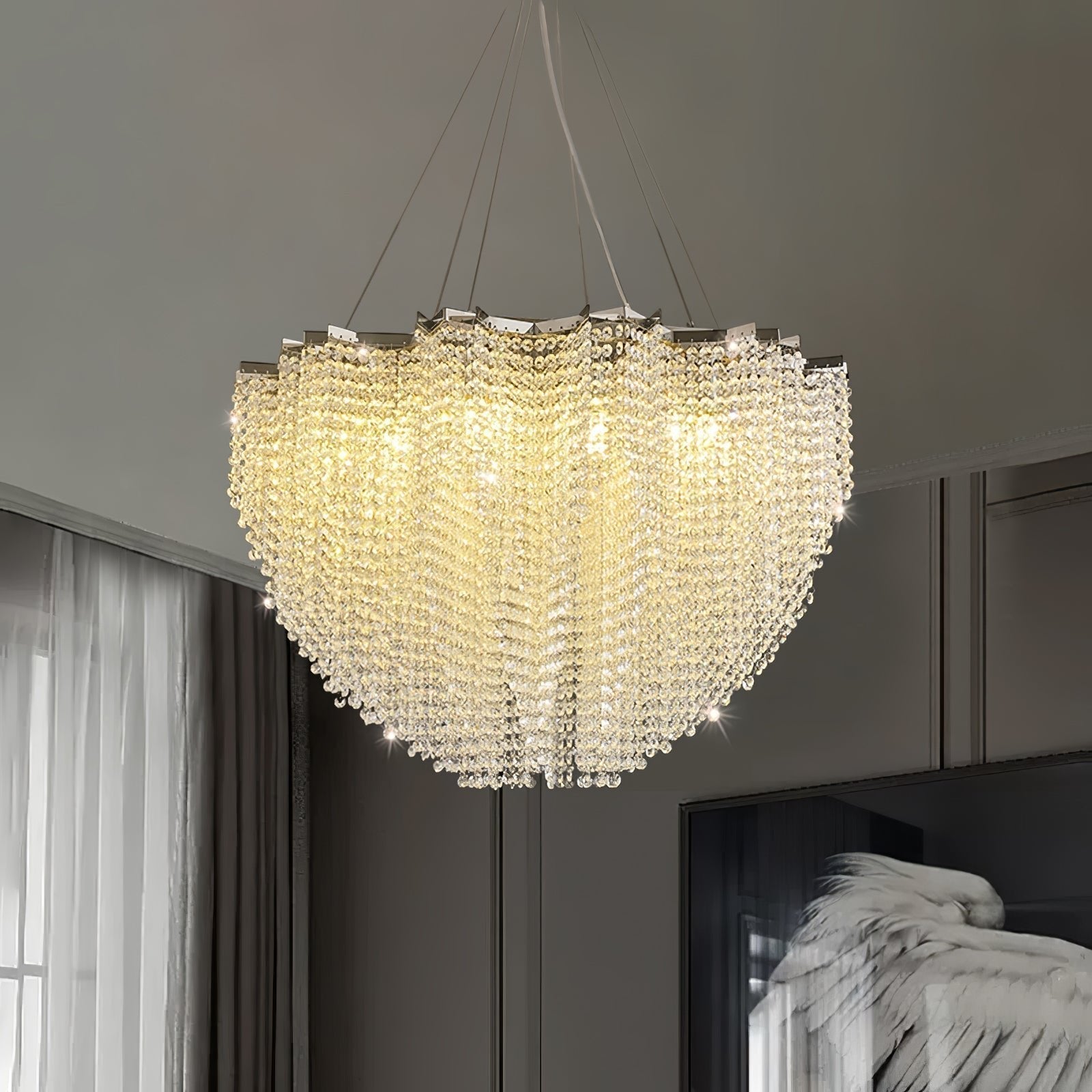 Zashayra Crystal Column Chandelier - Lamp Outdoor