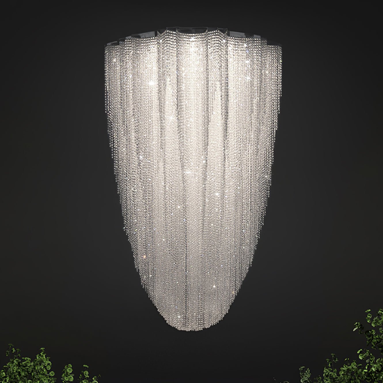 Zashayra Crystal Column Chandelier - Lamp Outdoor