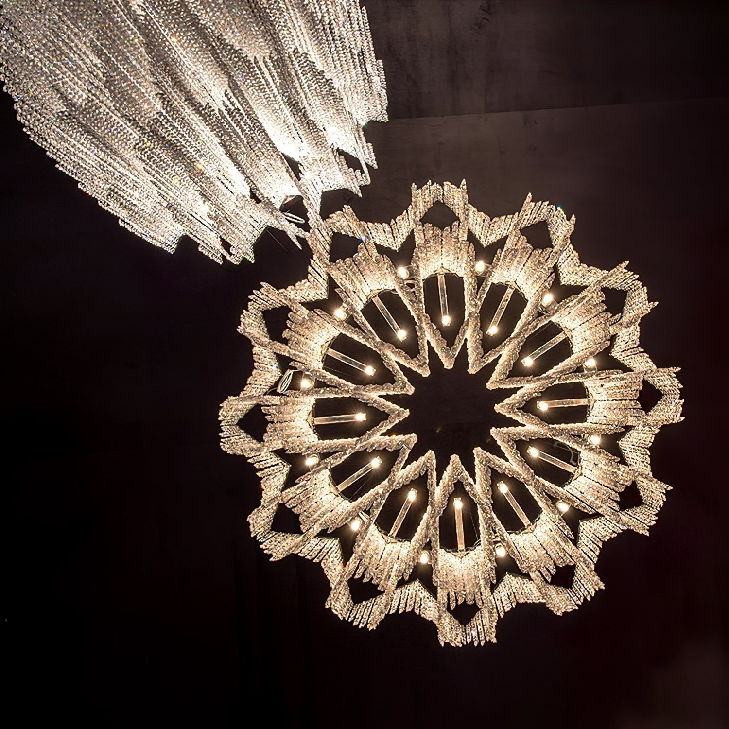 Zashayra Crystal Column Chandelier - Lamp Outdoor