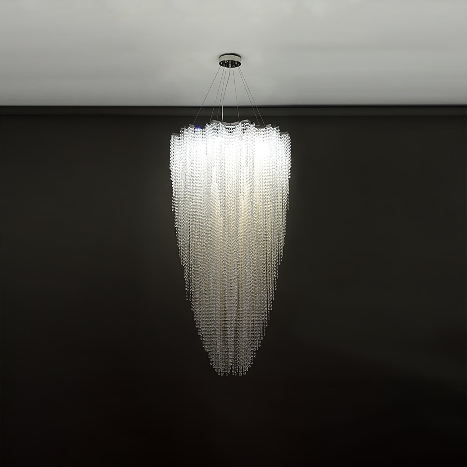 Zashayra Crystal Column Chandelier - Lamp Outdoor