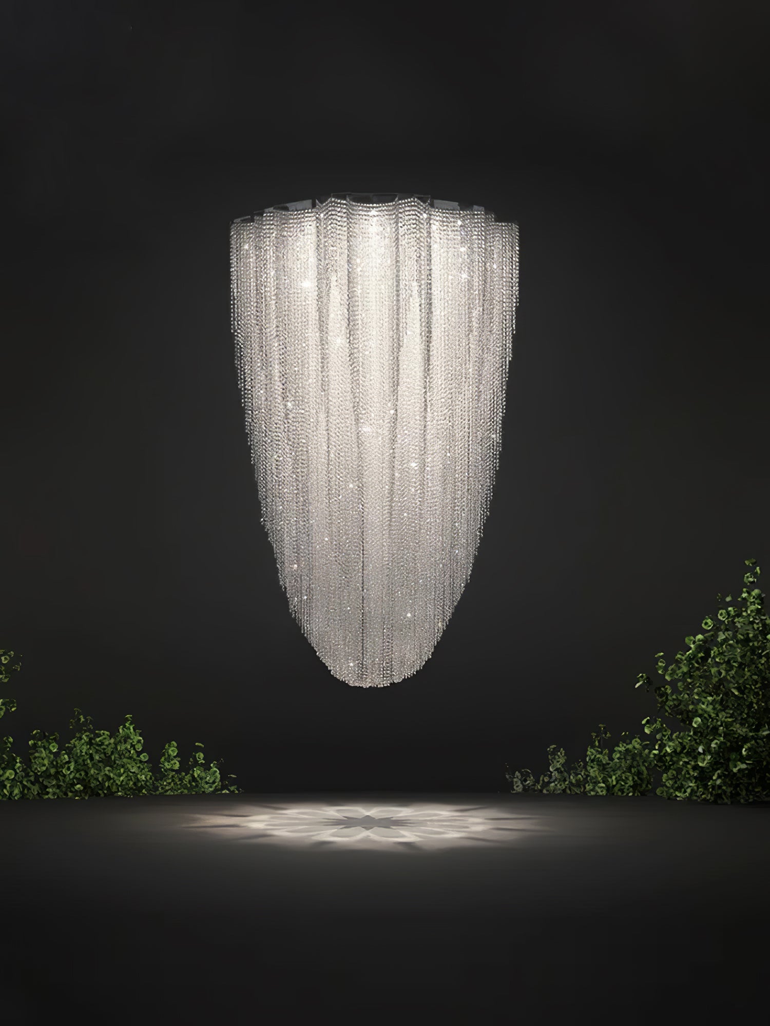 Zashayra Crystal Column Chandelier - Lamp Outdoor
