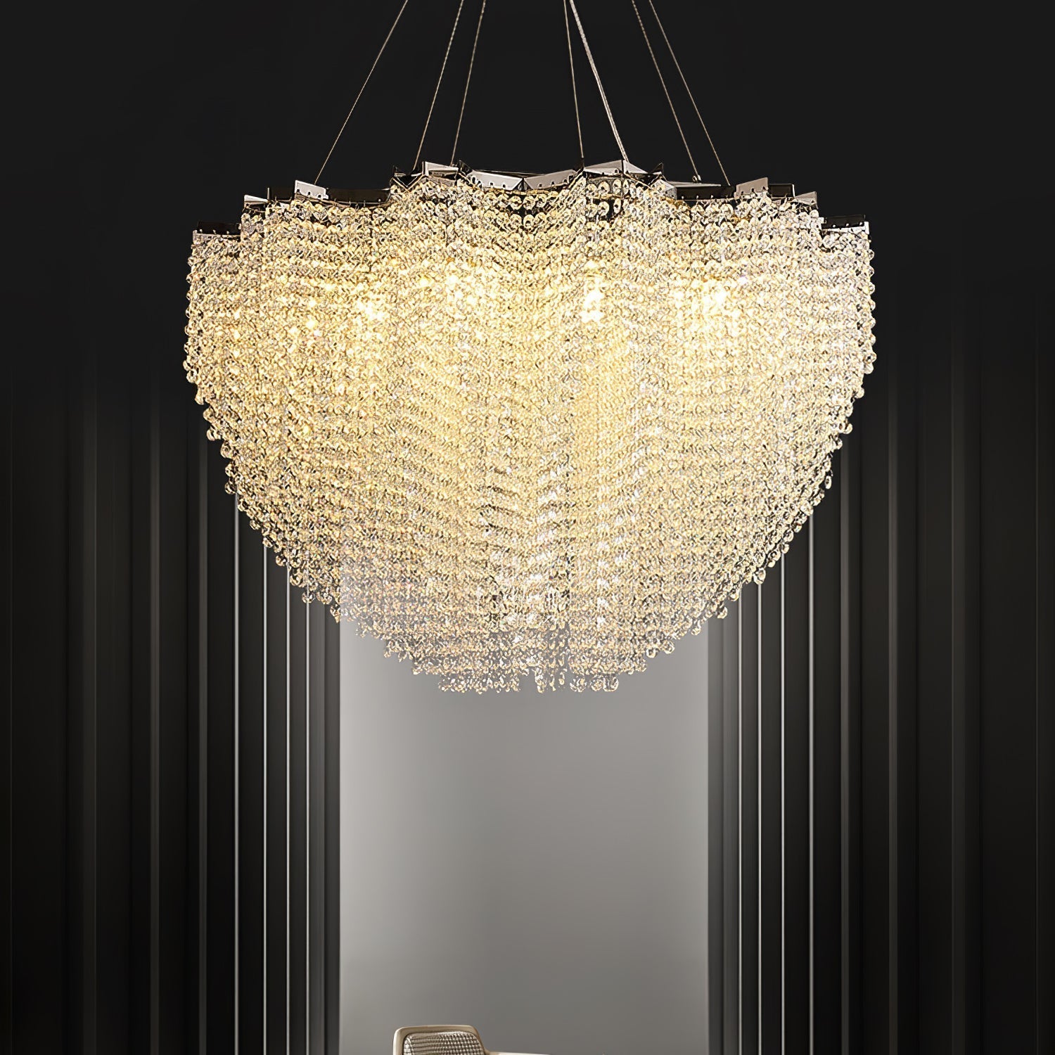 Zashayra Crystal Column Chandelier - Lamp Outdoor
