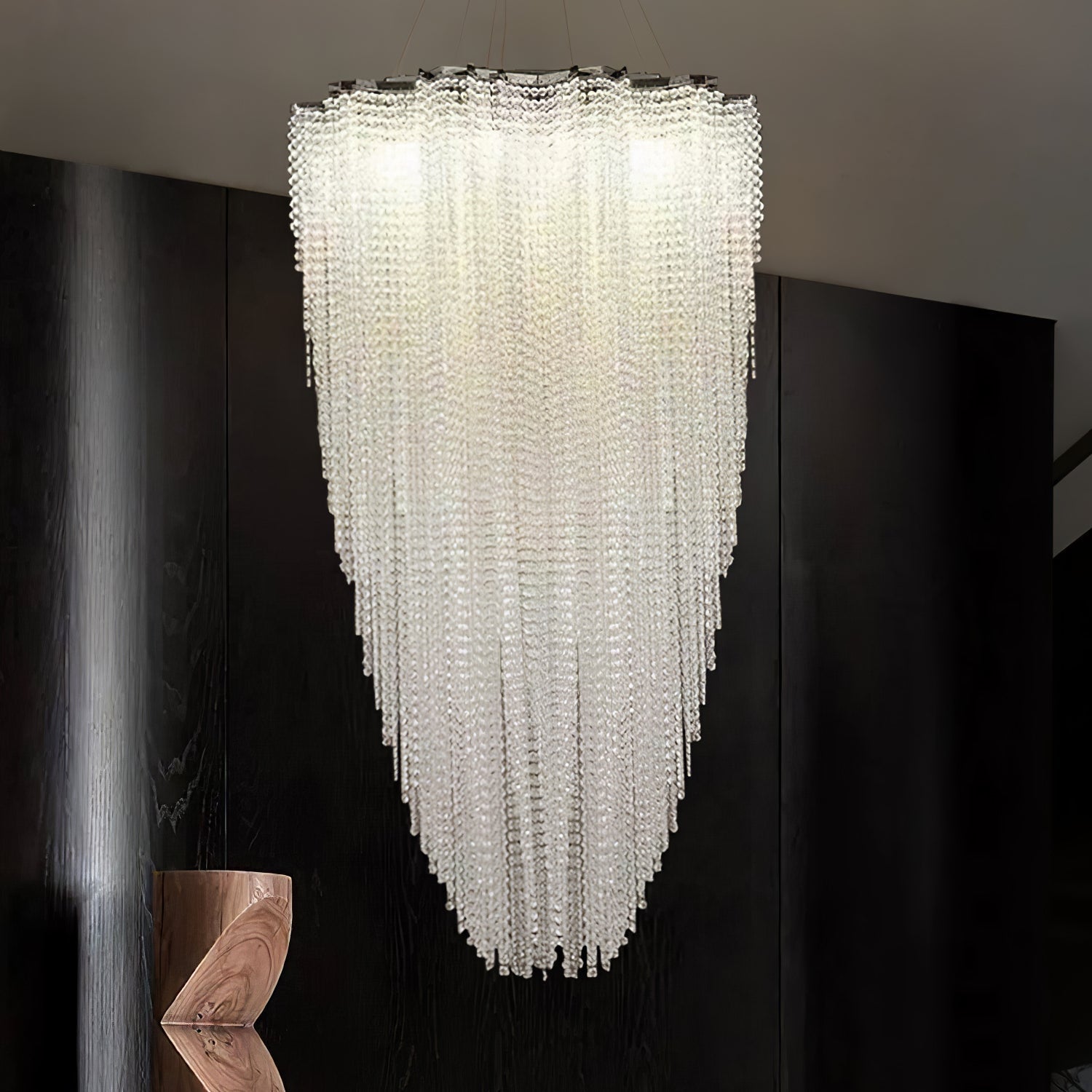 Zashayra Crystal Column Chandelier - Lamp Outdoor