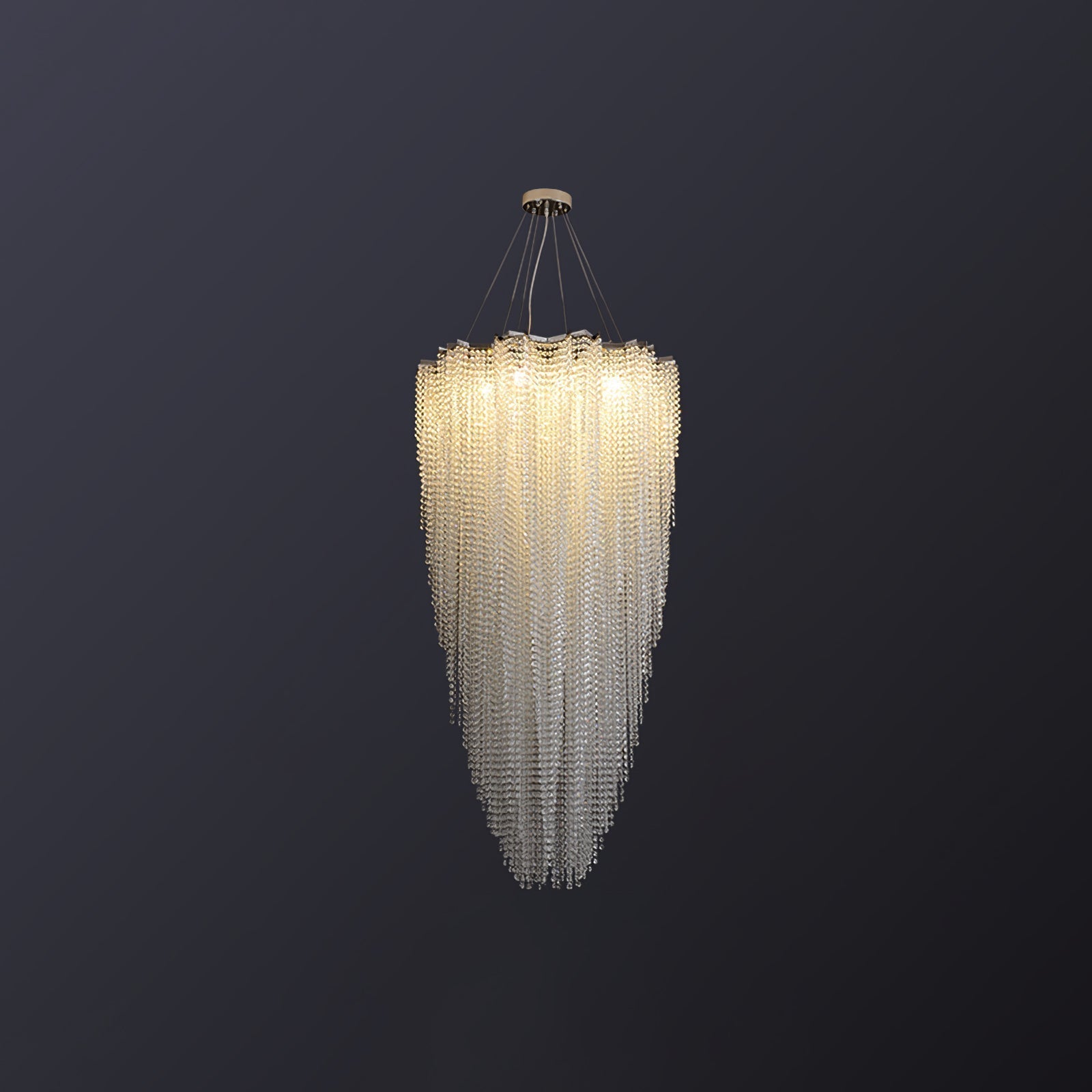 Zashayra Crystal Column Chandelier - Lamp Outdoor