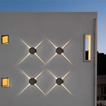 Round Square LED 12W Cross Star Lights Waterproof Modern Wall Lamp - Lamp Outdoor
