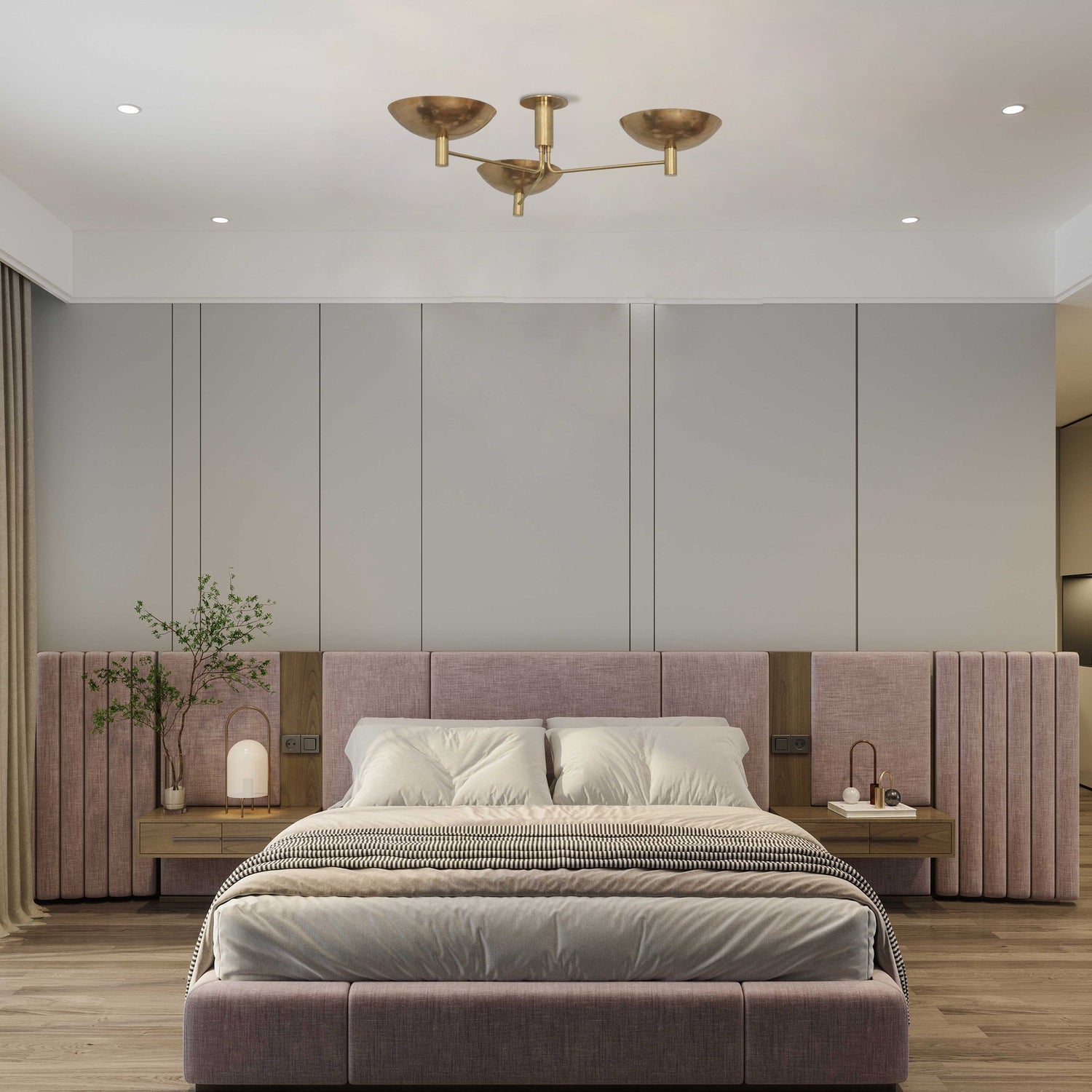 Stilnovo Industrial Brass Ceiling Light