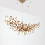 Arborea Brass Branch Crystal Chandelier - Lamp Outdoor