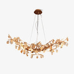 Arborea Brass Branch Crystal Chandelier - Lamp Outdoor