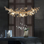 Arborea Brass Branch Crystal Chandelier - Lamp Outdoor