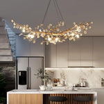 Arborea Brass Branch Crystal Chandelier - Lamp Outdoor