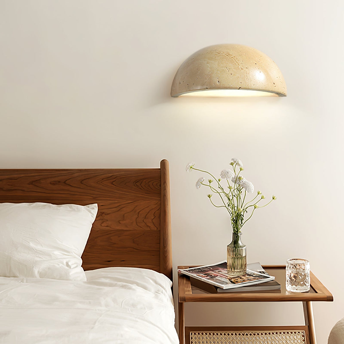 Stone Dusk Scandinavian Travertine Wall Light