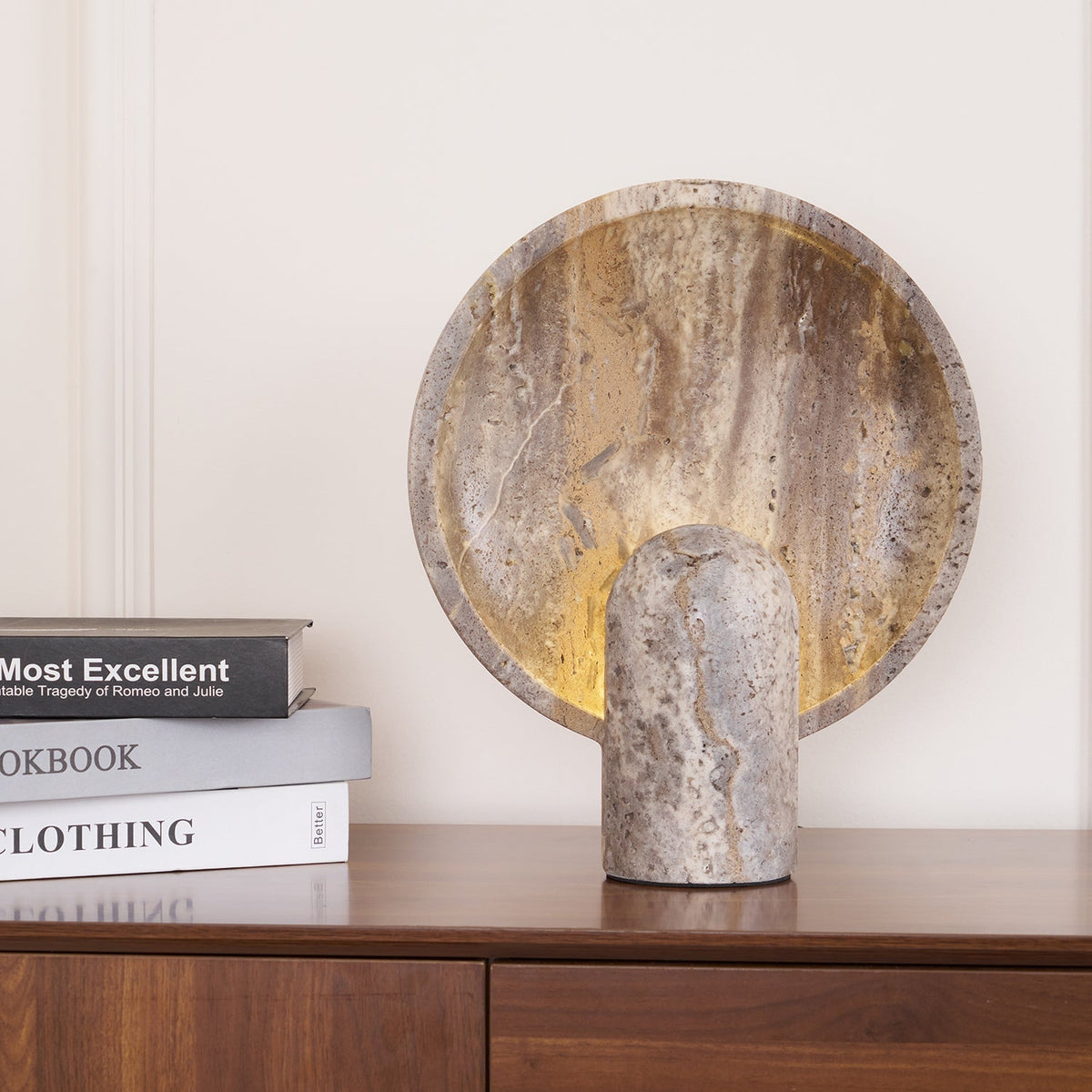 Stone Natural Travertine Table Light