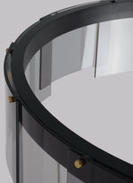 Lustra Chandelier LED Ring Black Glass Modern - Lamp Outdoor