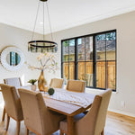 Lustra Chandelier LED Ring Black Glass Modern - Lamp Outdoor