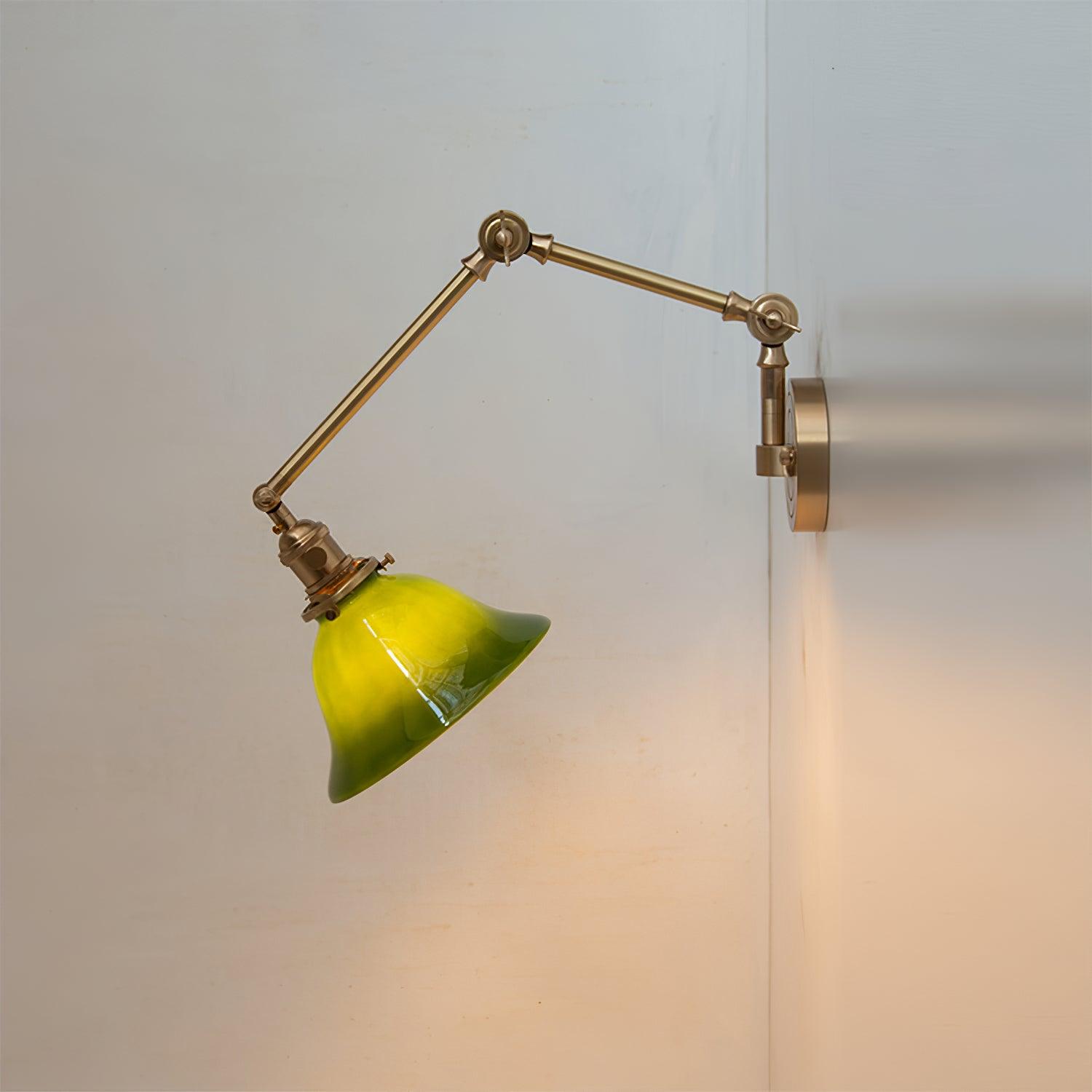 Straun Industrial Brass Wall Light