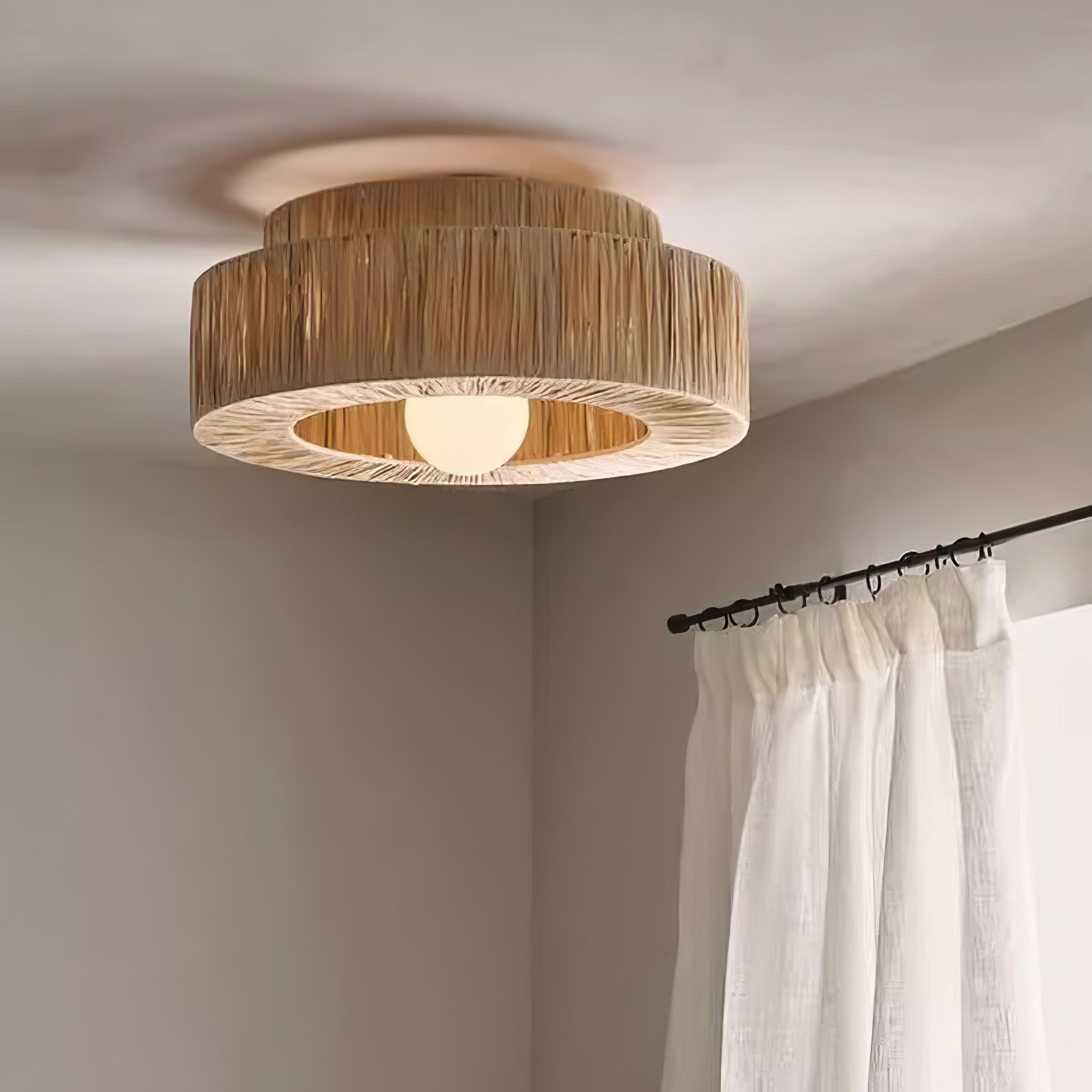 Straw Art Ceiling Lamp - Lamp Outdoor