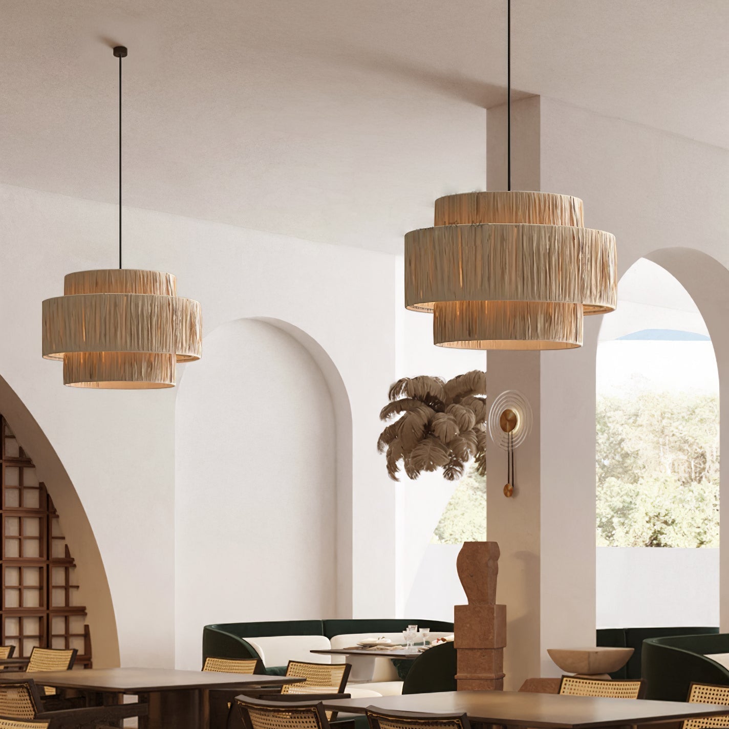 Straw Art Pendant Light - Lamp Outdoor